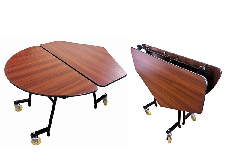 圆形无凳面折叠餐桌